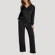 Women's knitted lounge set with V-neck top and trousers
