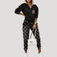 Women's hooded tracksuit set with zip front