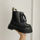 Women's classic leather platform boots