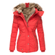 Women's fur lined hooded puffer jacket