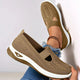 Women's Knit Mesh Slip-On Sneakers with Cut-Out Vamp
