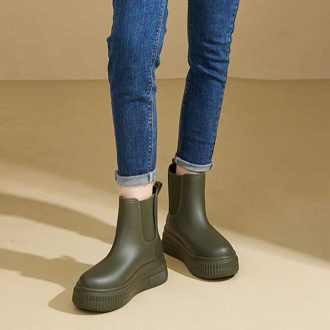 Women's Water-resistant Rain Boots in Green - View 5 | Bellmere