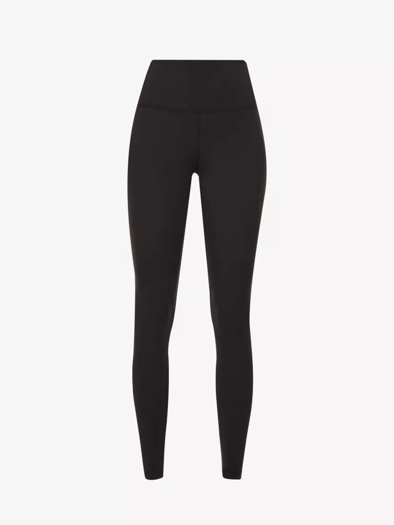 Women's black seamless high-waist leggings full length