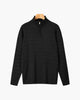Women's ribbed half zip sweater with high neck and long sleeves