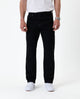 Black straight-fit jeans with five-pocket design
