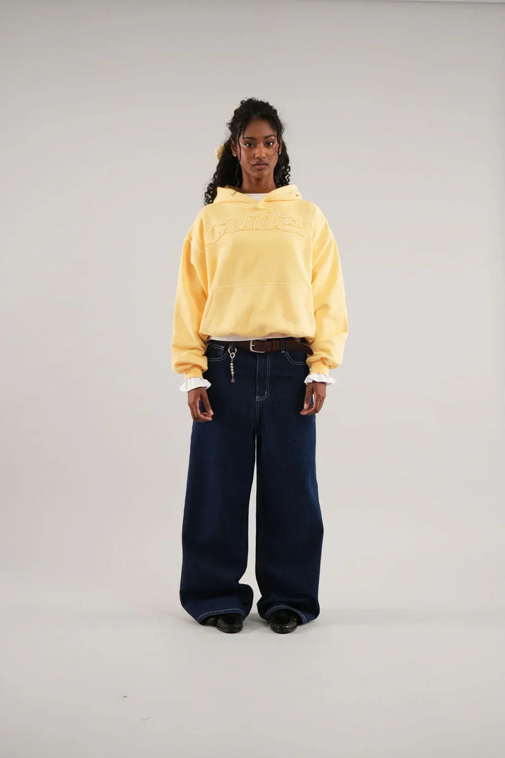 Women's hooded pullover sweatshirt with front pouch pocket