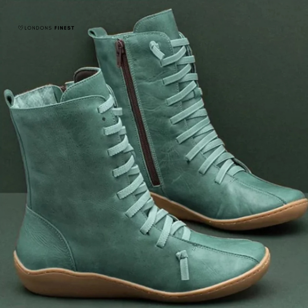 Women's Mid-Calf Winter Boots in Brown - View 2 | Bellmere
