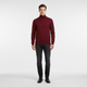 Long-sleeve turtleneck sweater with ribbed collar cuffs and hem