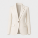 Women's fitted blazer with notched lapels, long sleeves and flap pockets