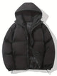 Women's hooded quilted puffer jacket with zip front and adjustable hem