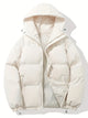 Women's hooded quilted puffer jacket with zip front and adjustable hem