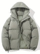 Women's hooded quilted puffer jacket with zip front and adjustable hem