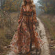 Bohemian Floral Maxi Dress in Green (Almost Sold Out) - View 4 | Bellmere