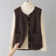 Women's Soft Vest Vests in Beige - View 2 | Bellmere