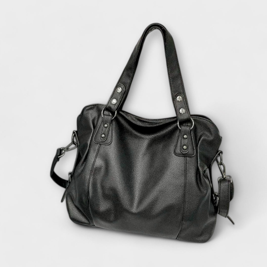 Women's Shoulder Bag with Adjustable Strap in Beige - View 7 | Bellmere