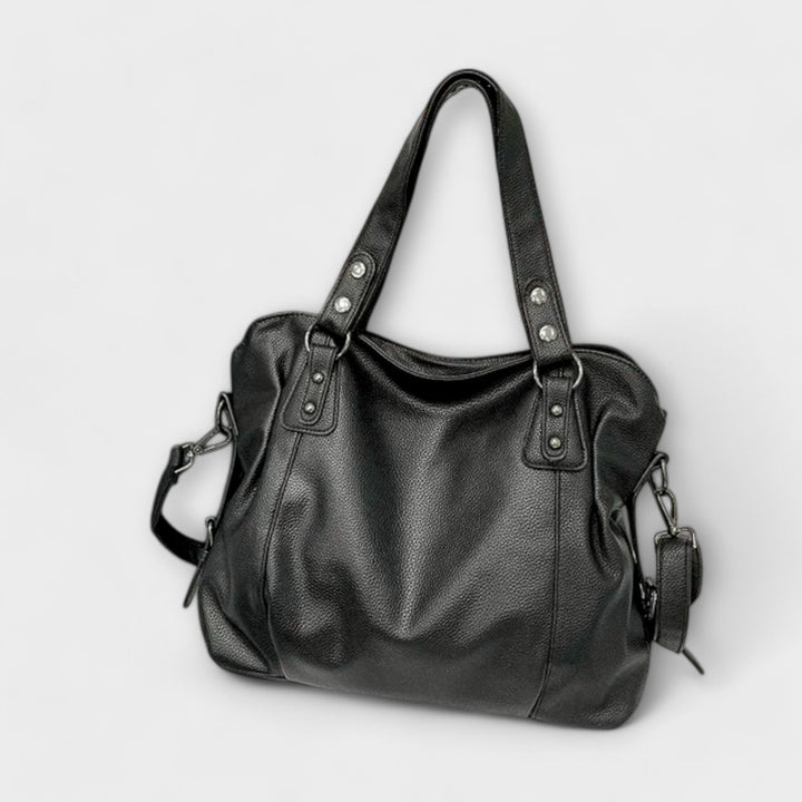 Women's Shoulder Bag with Adjustable Strap in Beige - View 7 | Bellmere