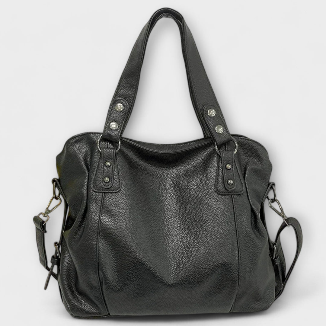 Women's Shoulder Bag with Adjustable Strap in Beige - View 8 | Bellmere
