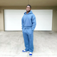 Two-piece hoodie and jogger trousers streetwear set