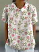 Women's Floral Blouse in Green-Yellow - View 5 | Bellmere
