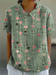 Women's Floral Blouse in Green-Yellow - View 7 | Bellmere