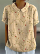Women's Floral Blouse in Green-Yellow - View 6 | Bellmere