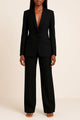 Women's tailored blazer and full-length trouser suit set