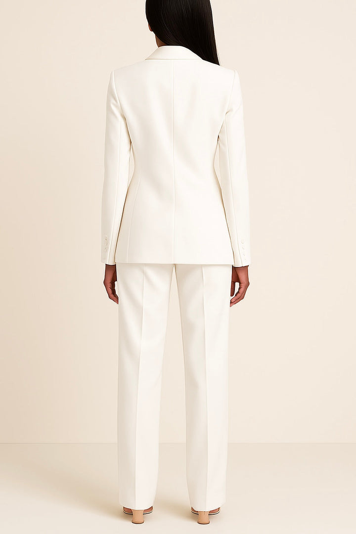 Women's tailored blazer and full-length trouser suit set