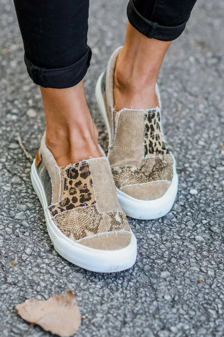 Women's Comfort Slip-On Shoes Slip On Collection in Khaki | Bellmere