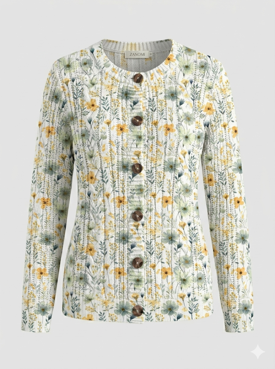 Women's long sleeve vest with textured 3D print