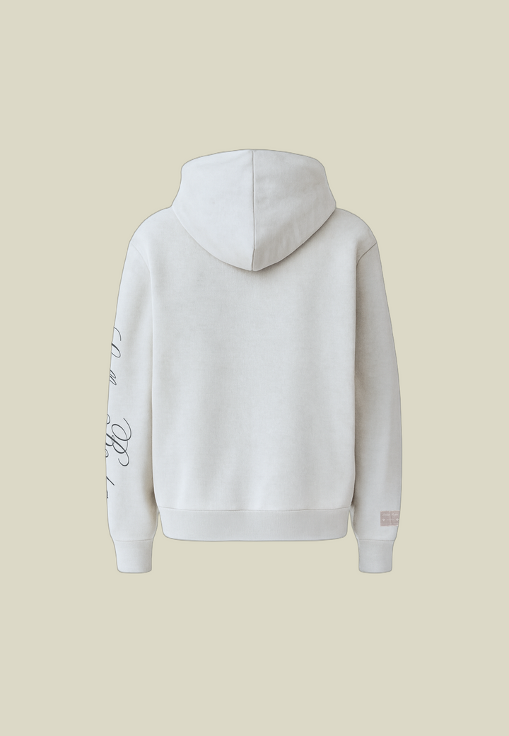 Grey unisex hooded sweatshirt