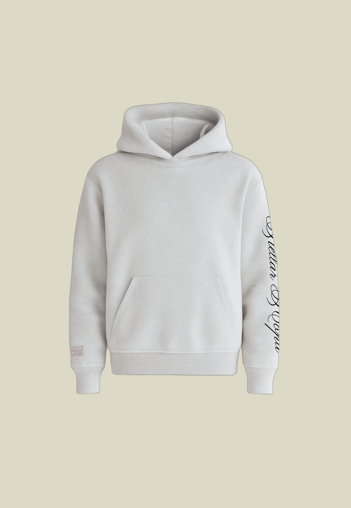 Grey unisex hooded sweatshirt
