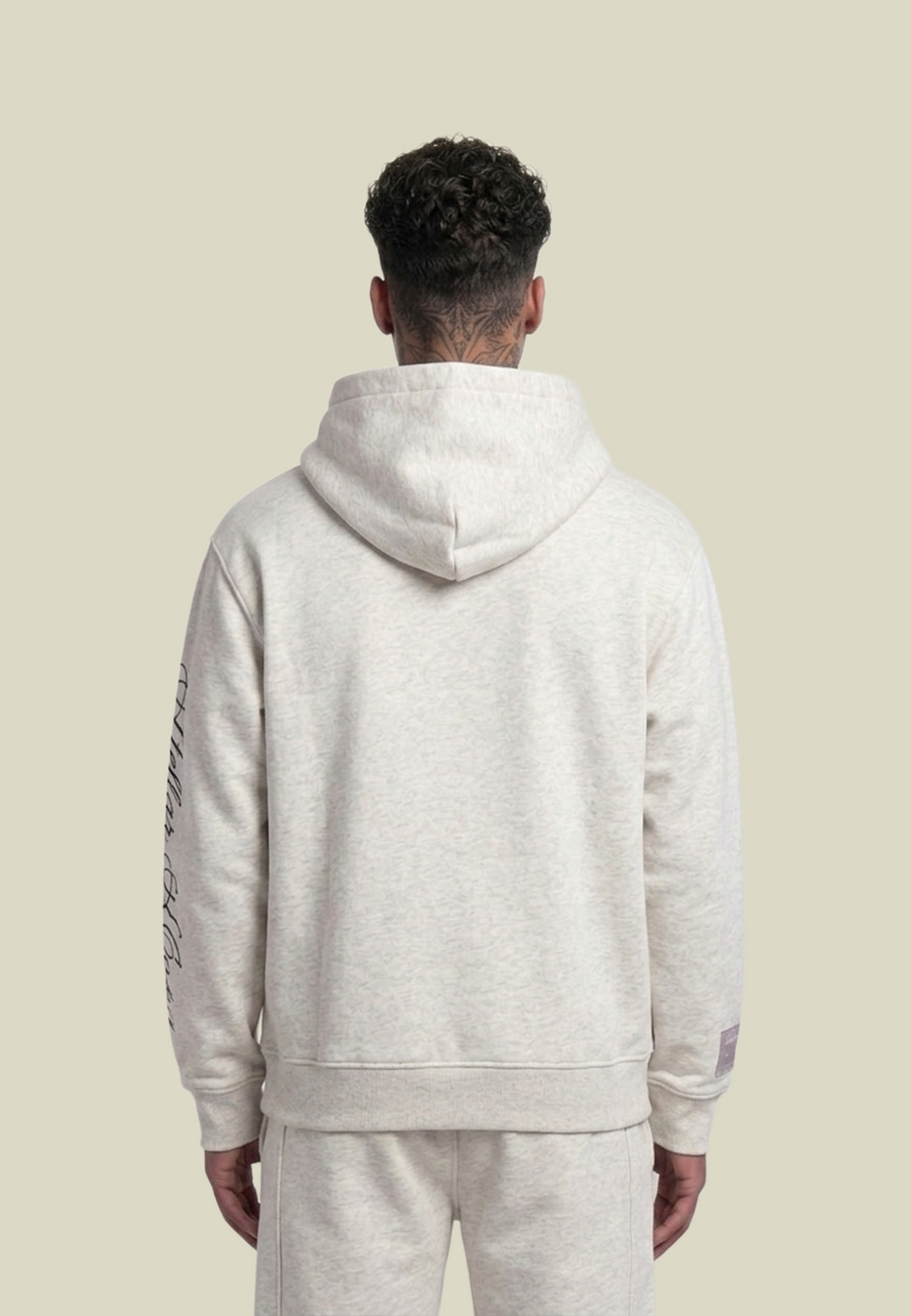 Grey unisex hooded sweatshirt