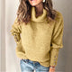 Women's turtleneck knit pullover
