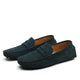 Men's moc toe loafers with penny strap detail and flat sole