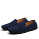 Men's moc toe loafers with penny strap detail and flat sole