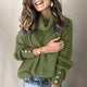 Women's turtleneck knit pullover