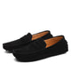 Men's moc toe loafers with penny strap detail and flat sole