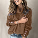 Women's turtleneck knit pullover