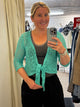 Popcorn Ikat Tie Front Cardigan