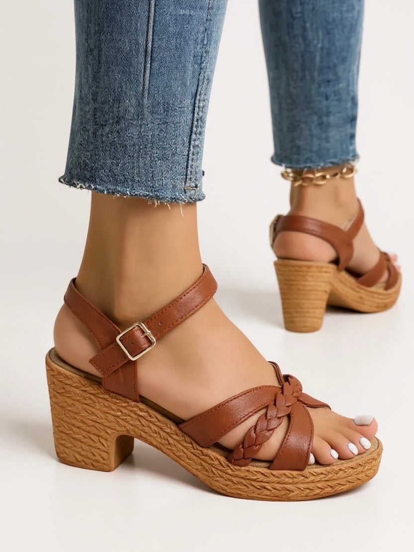 Kaila | Women's Braided Heel Sandals