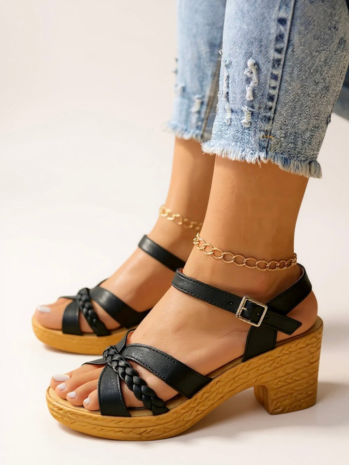Kaila | Women's Braided Heel Sandals