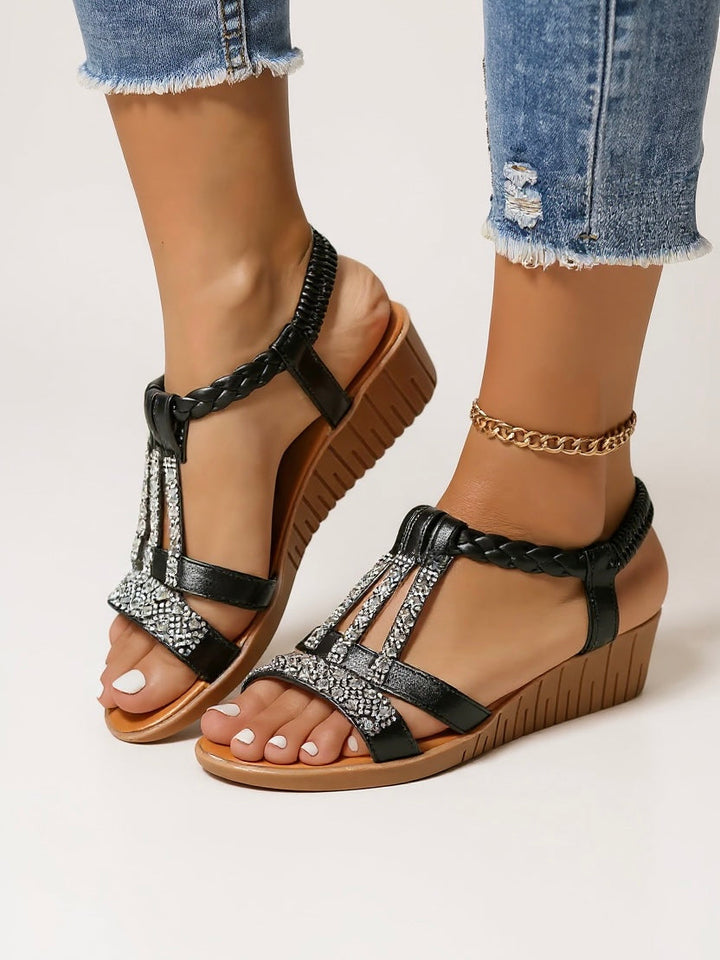 Keira | Women's Embellished Wedge Sandals