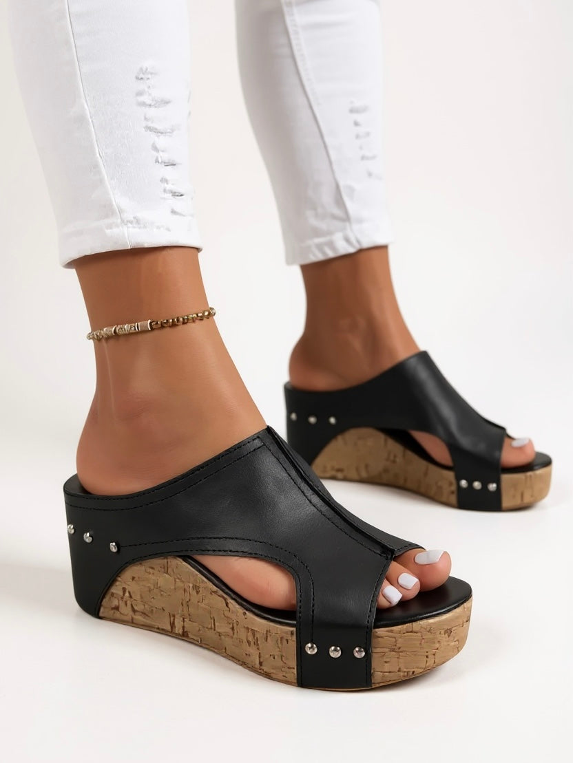 Nadia | Women's Wedge Slide Sandals