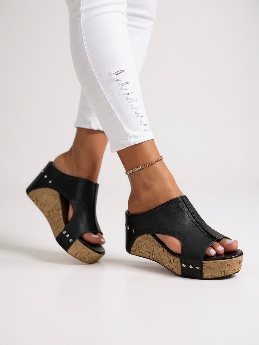 Nadia | Women's Wedge Slide Sandals