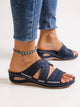 Olive | Women's Embroidered Slide Sandals