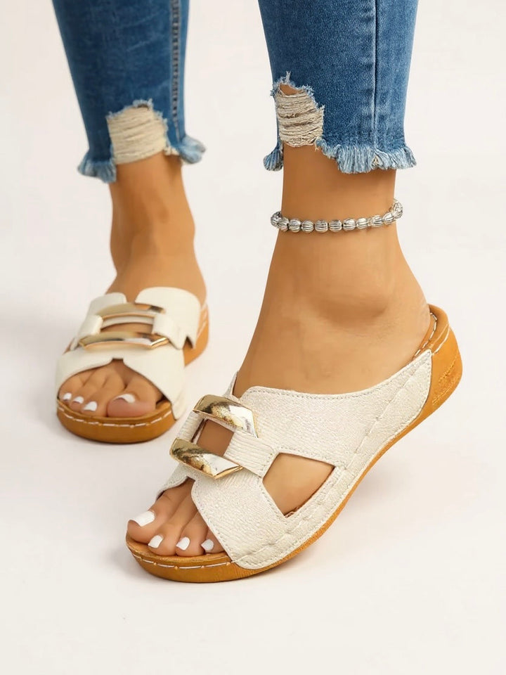 Leah | Women's Double-Buckle Slides