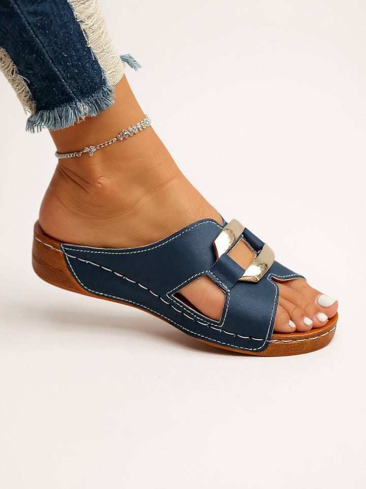 Leah | Women's Double-Buckle Slides