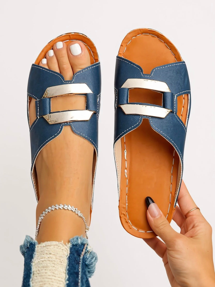 Leah | Women's Double-Buckle Slides