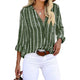 Women's Striped Casual Blouse Tops Sale in Red (Almost Sold Out) - View 12 | Bellmere