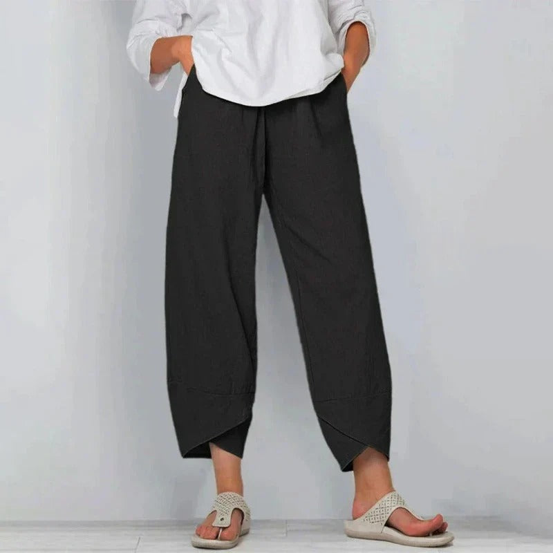 Tarni Summer Pants in Khaki - View 6 | Bellmere